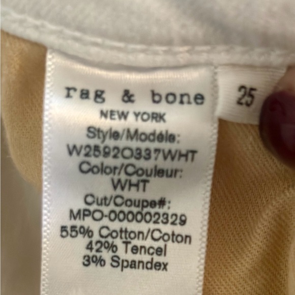 rag & bone Dre Capri Jeans in White Women’s Size 25 - Picture 9 of 11